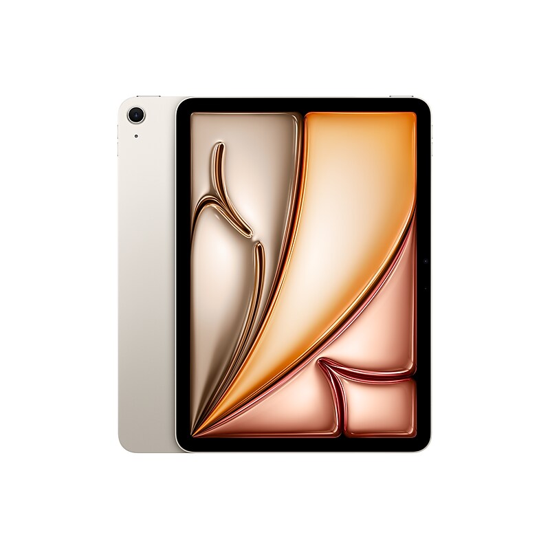 Apple iPad Air M2 Chip 11" Tablet, 128GB, Wi-Fi, Starlight (MUWE3LL/A) image 1