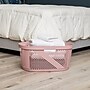 Mind Reader 10.57-Gallon Laundry Basket with Handles, Plastic, Pink, 2/Set (2HHAMP40-PNK)~#|#~5AB80F4D-FF90-4D1E-AC3ACC63808BF61C_sc7