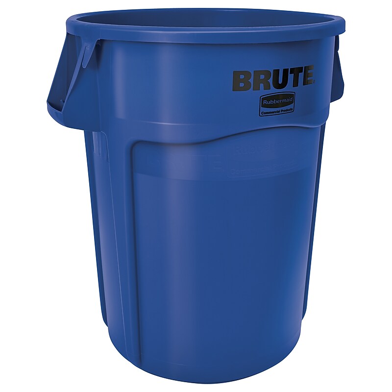Rubbermaid Brute Outdoor Trash Can, Blue Resin, 44 Gal. (FG264360BLUE) image 1