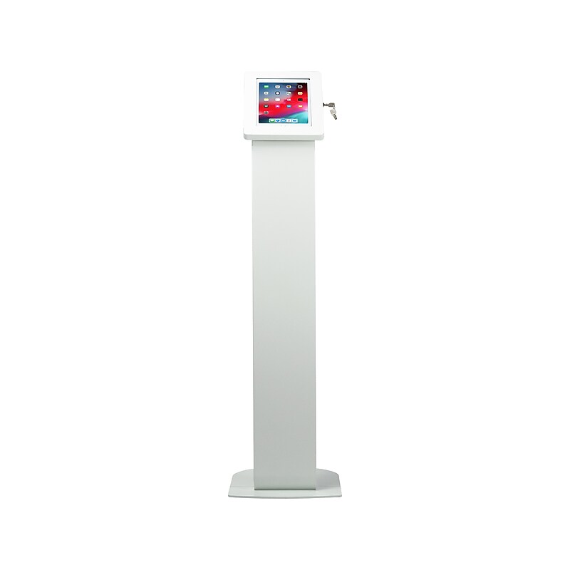 CTA Digital Premium Anti-Theft iPad Locking Floor Stand Kiosk, White (PAD-PARAFW) image 1