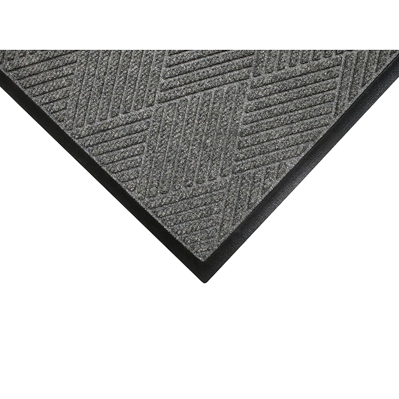 M + A Matting WaterHog Max Diamond Classic Commercial Wiper/Scraper Entrance Floor Mat, 3' x 10', Grey Ash (229573310070) image 1