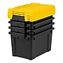 Iris Stor-It-All 21.9 Quart Storage Container with Latching Lids, Plastic, Black, 4/Pack (540014)~#|#~5ABDF24E-06BA-48FE-8802EA53EC563392_sc7