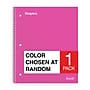 Staples 1-Subject Notebook, 8" x 10.5", Wide Ruled, 100 Sheets, Color chosen at random (ST60567C)~#|#~5ABFB50C-792A-4C85-A7703E3E1F0E8624_sc7