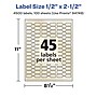 Avery Pearlized Ivory Decorative Edge Multipurpose Labels, .5" x 2.5", Ivory, 4500/Box (94749)~#|#~5AC11488-6EF1-428C-BAD94BDD8AFFAAE9_sc7