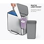 simplehuman Office Mini Steel Trash & Recycling Step Can, 4 Gallon, White (CW2122)~#|#~5AC41226-D363-4BBB-A7AFD7EB1F0CBD56_sc7