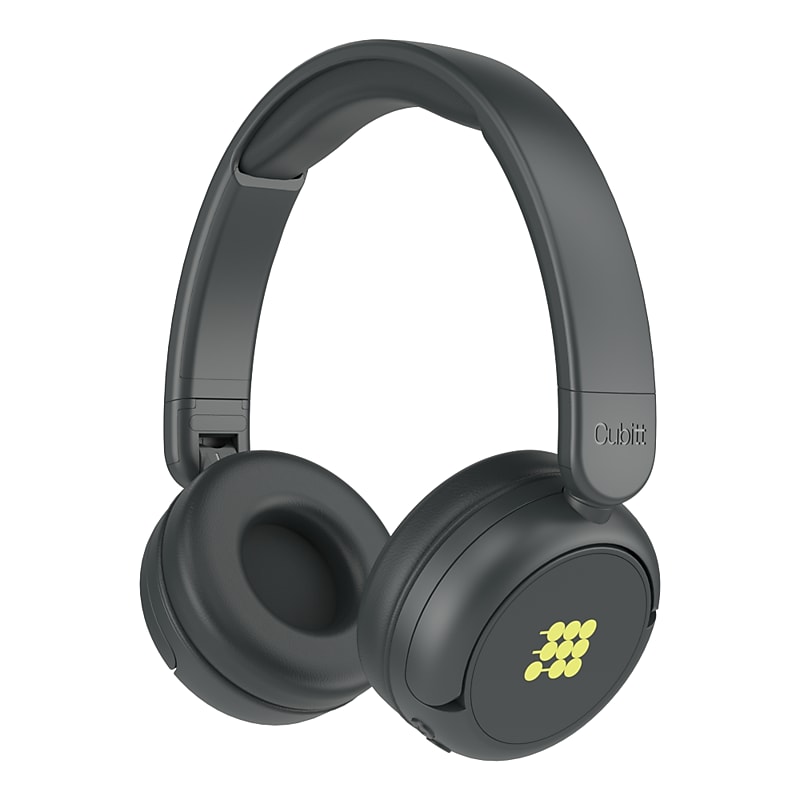 Cubitt Jr. Wireless Active Noise Canceling Over-Ear Headphones, Bluetooth, Obsidian Black (CTANCJR-1) image 1