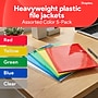 Staples Heavyweight Plastic File Jackets, Letter Size, Assorted Colors, 5/Pack (TR36053)~#|#~5ACB44C8-0FC4-4F87-A80B9BB131C55124_sc7