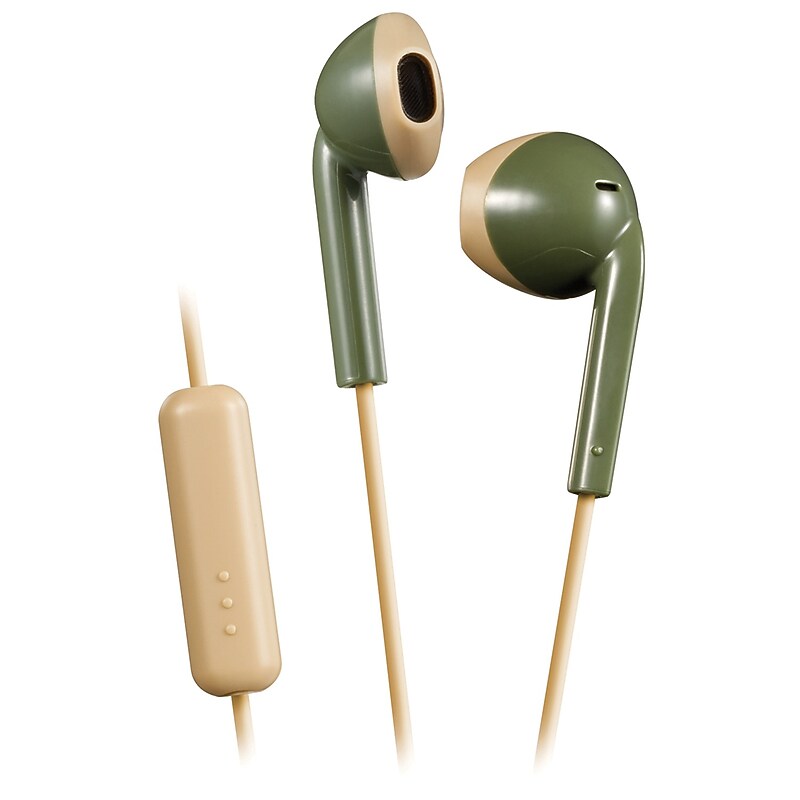 JVC Retro Wired Earbuds, Green (HAF19MGC) image 1