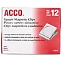 ACCO Square Magnetic Clip Small Bulldog Clips, 7/8" Capacity, Silver Chrome, 12/Box (ACC72131)~#|#~5ADAD68C-4D11-4350-96E410D2E2FCC0E3_sc7