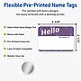Avery Adhesive Name Tags, Pre-printed Purple & Silver Hello Design~#|#~5ADF67E4-489C-4F04-A09B07A9361C6E4C_sc7