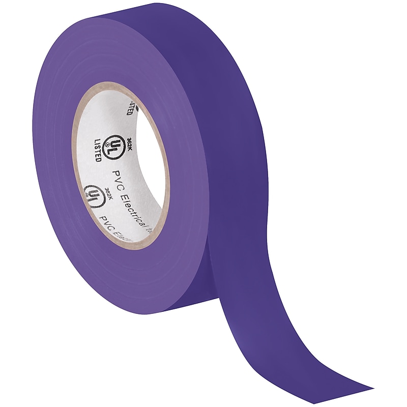 Tape Logic Vinyl Electrical Tape, 0.75" x 60', Purple, 10/Carton (T96461810PKM) image 1