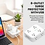Power by GoGreen 8-Outlet 4-USB Port Surge Protector, 3', 900 Joules, White (GG-833A1C)~#|#~5AEB3AF9-5611-4CD0-82746D2310DD5BC1_sc7