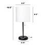 Creekwood Home Oslo 19.50" LED Table Lamp with USB Port, Black/White (CWT-2011-BA)~#|#~5AEDAA46-B144-481E-802D0FA9FEDF9D88_sc7