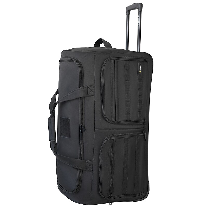 U.S. Army ROMEO 31" Polyester Telescoping Travel Duffel with Wheels, Black (USLROM31BLK) image 1