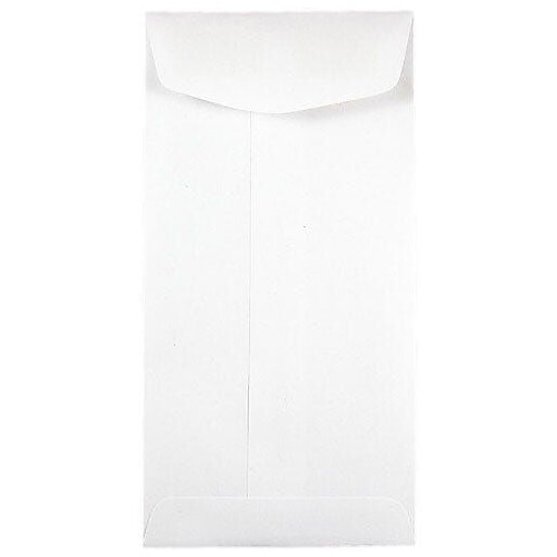 JAM PAPER 7 Coin Envelopes, 3 1/2" x 6 1/2", White, 100/Pack (95083D