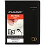 2027 AT-A-GLANCE Recycled 8.25" x 11" Weekly & Monthly Appointment Book Planner, Faux Leather Cover, Black (70-950G-05-27)~#|#~5B08EA0A-43AA-4693-92C1AFD4155DF3DA_sc7
