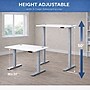 Boss Office Products 60"W Electric Rectangular Adjustable Standing Desk, White (SGSD036WT)~#|#~5B0F14A2-7B00-4B58-BC379CFD7667449D_sc7