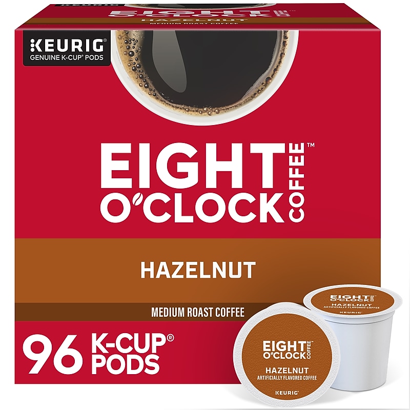 Eight O'Clock Hazelnut Coffee Keurig® K-Cup® Pods, Medium Roast, 96/Carton (64060) image 1