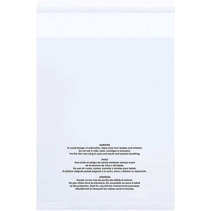 22" x 24" Reclosable Poly Bags, 1.5 Mil, Clear, 100/Carton (PMR222415100) image 1