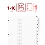 Staples Customizable Table of Contents Numeric Dividers, 10-Tabs, White (ST62990)~#|#~5B185009-508E-4FCF-AEAB346441BA3DBC_sc7