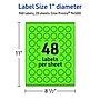 Avery Laser/Inkjet Multipurpose Circle Labels, 1" Dia., Neon Green, 960/Pack (94500)~#|#~5B1909AC-B1CD-4564-89EE47B76D5662E5_sc7