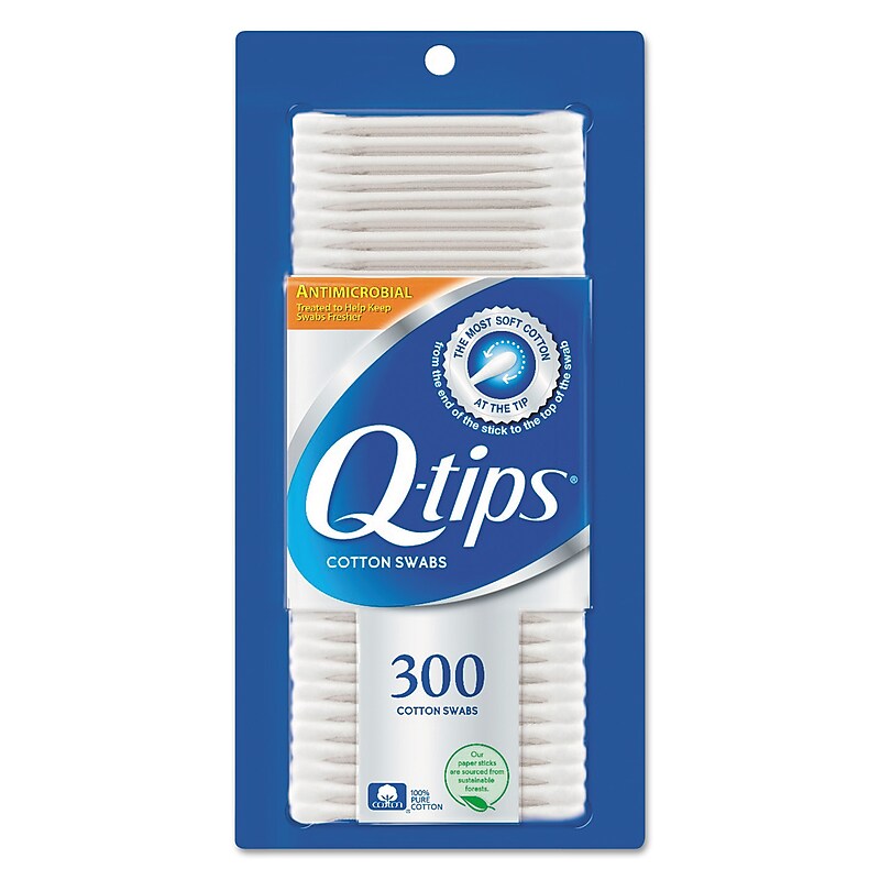 Q-Tips Cotton Swabs, 300/Pack (17900) image 1