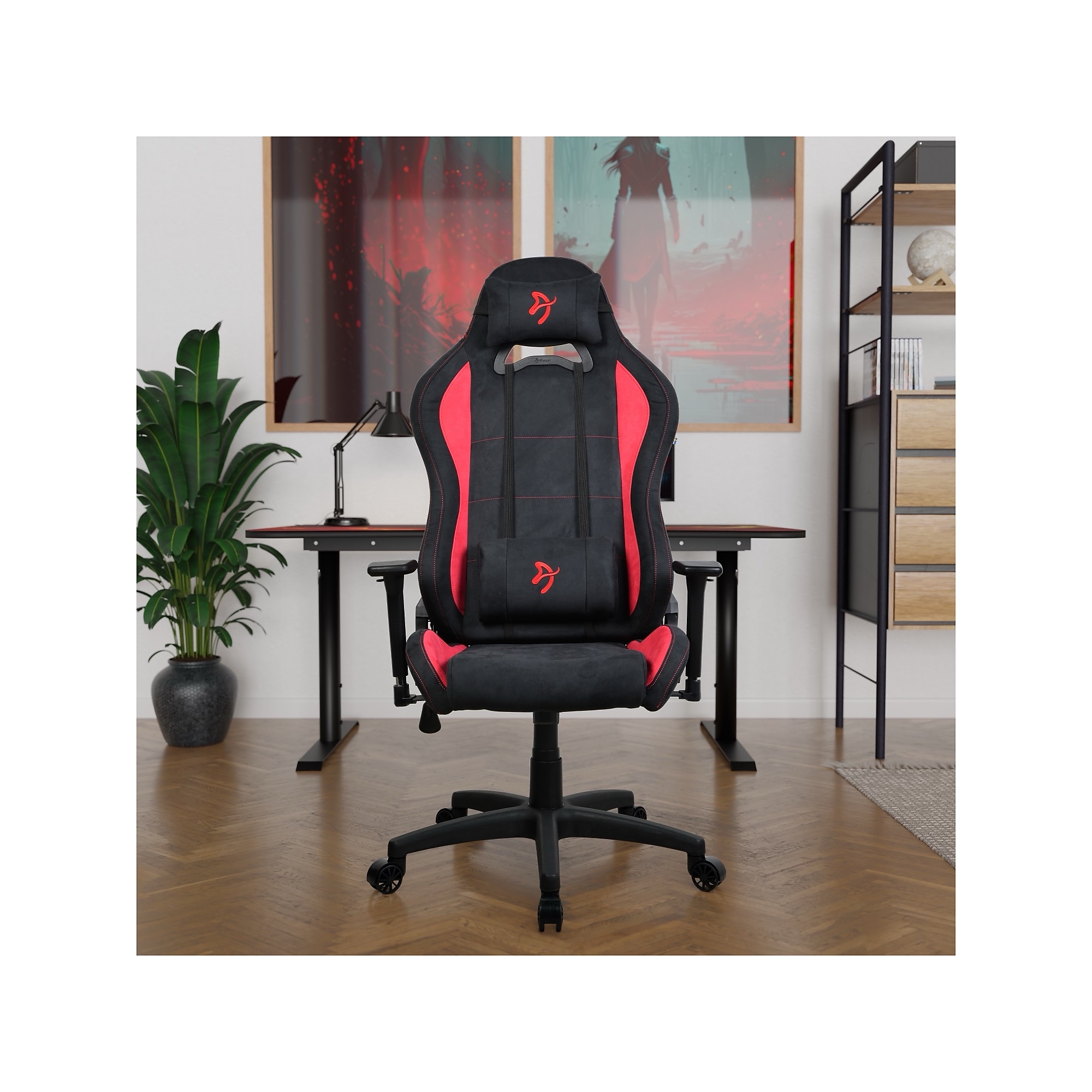 Arozzi Torretta Supersoft Microfiber Ergonomic Racing Gaming Chair, Black/Red (TORRETTA-SPSF-RED) Sansujyuku sansujyuku.com