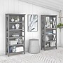 Bush Furniture Key West 66"H 5-Shelf Bookcase with Adjustable Shelves, Cape Cod Gray Laminated Wood, 2/Set (KWS046CG)~#|#~5B1F8859-A705-447C-9BA036FF8047E520_sc7