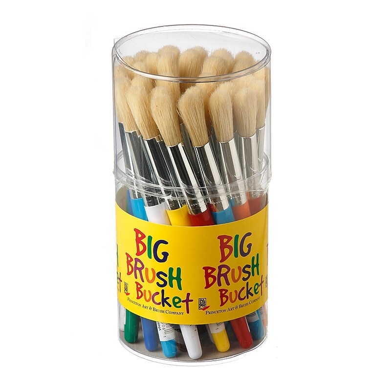 Princeton Natural Bristle Round Brush, Mixed Media, 30 /Pack (PBXP5950RC) image 1