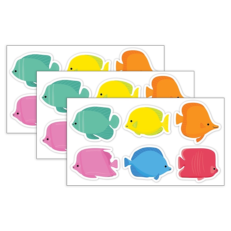 Creative Teaching Press Sea Friends School of Fish Designer Cut-Outs, 36/Pack, 3 Packs/Bundle (CTP11058-3) image 1