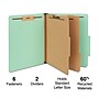 Staples 60% Recycled Pressboard Classification Folder, 2-Dividers, 2.5" Expansion, Letter Size, Light Green, 20/Box~#|#~5B2FEC63-4BA4-443A-81D1C77C887A9FE7_sc7