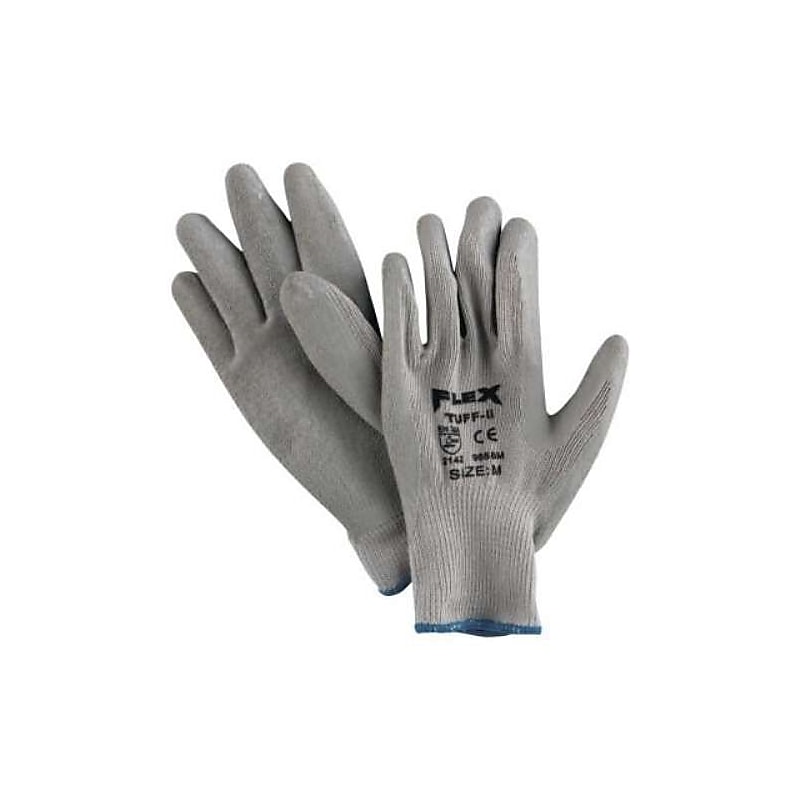 MCR Safety Flex-Tuff II Coated Gloves, Medium, Grey, Dozen (9688M) image 1