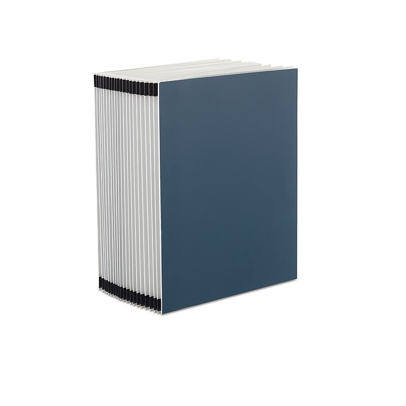 Staples EveryDay Pressboard Indexed Desk File, Alphabetical Index, Blue (ST119982-CC) image 1