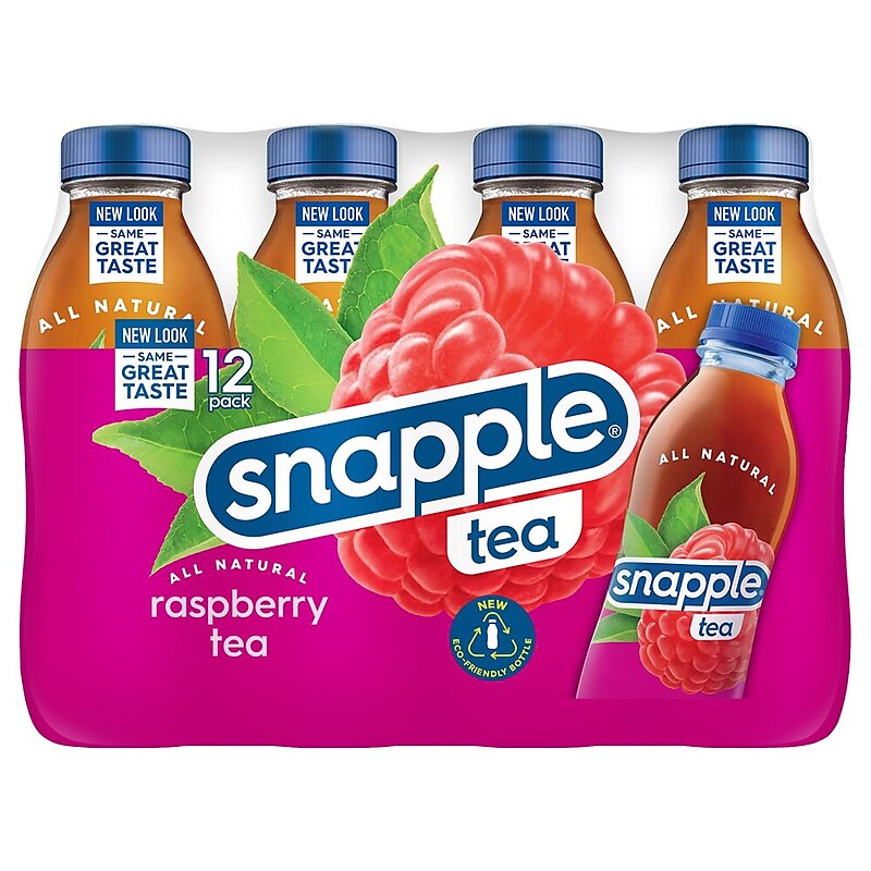 Snapple Raspberry Herbal Tea Bottles, 16 oz., 12/Pack (CAD00373) image 1