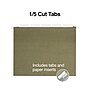 Staples® 100% Recycled Hanging File Folders, Letter, 1/5-Cut Tab, Letter Size, Standard Green, 25/Box (ST116764)~#|#~5B4B68FF-E043-4074-80E8A776BD423A98_sc7