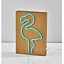 Simplee Adesso LED Wood Framed Neon Flamingo Table/Wall Lamp, 9"H, Brown/Multi-Color (SL3722-12)~#|#~5B4C1D71-215A-4AC7-9A6BCD38CF598461_sc7