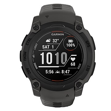 Garmin Instinct 3 Solar GPS Smartwatch, Black, 45mm (GRM0293400