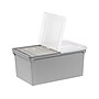 Iris Plastic File Box with Split Lid, Letter Size, Gray/Translucent White (500228)~#|#~5B4E8B7B-24D2-4FEA-9337CB55FAF4973C_sc7