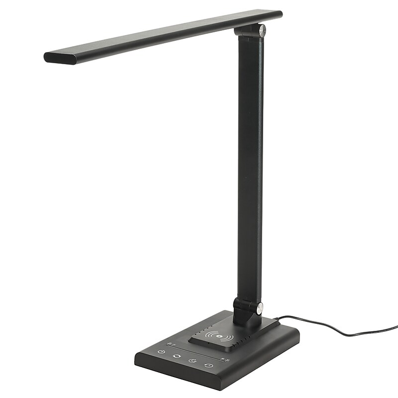 Excello Global Products Wellness Series LED Desk Lamp, 16", with USB Port, Black (EGP-DL-10-BLK) image 1