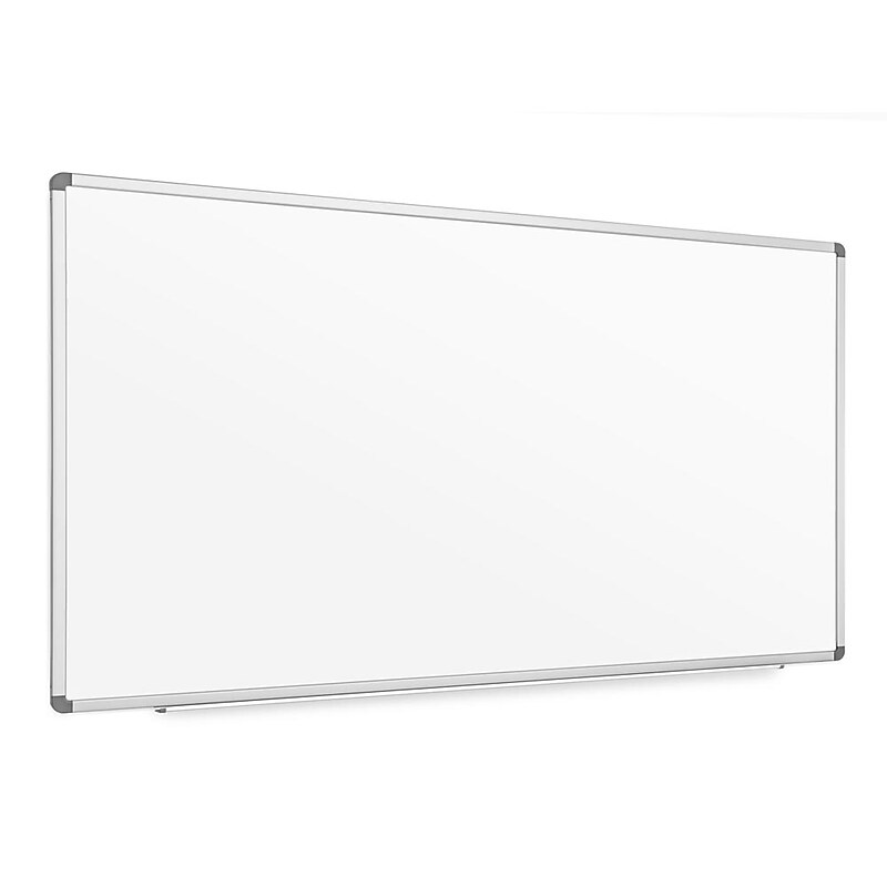 Luxor Magnetic Porcelain Dry-Erase Whiteboard, Aluminum Frame, 90"W x 40"H (DEWM004) image 1