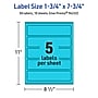 Avery Printable Rectangle Multipurpose Labels, 1.75" x 7.75", Bright Blue, 50/Pack (94232)~#|#~5B5A6073-6A66-4C9C-A96635FF502334D2_sc7