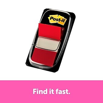 Post-it® Flags Value Pack, 1" x 1.7", Red, 600 Flags (680-RD12)