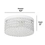 Lalia Home Glam 2 Light 12 Inch Round LED Flush Mount, White (LHM-2003-WH)~#|#~5B6283D0-A0FE-46EF-8E2DD45395B4A0D4_sc7