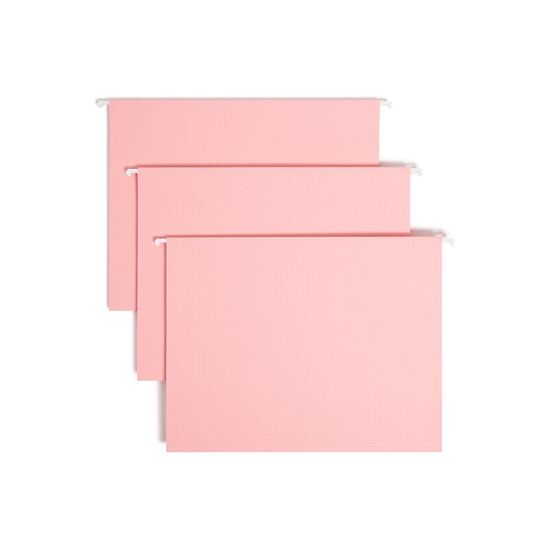Smead Hanging File Folders, Letter Size, Pink, 25/BX (64066) image 1