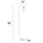 Creekwood Home 63" Metal Floor Lamp with Cylindrical Shade, White (CWF-1000-WH)~#|#~5B654E46-FED8-4631-98AC1CEBC3BF1011_sc7