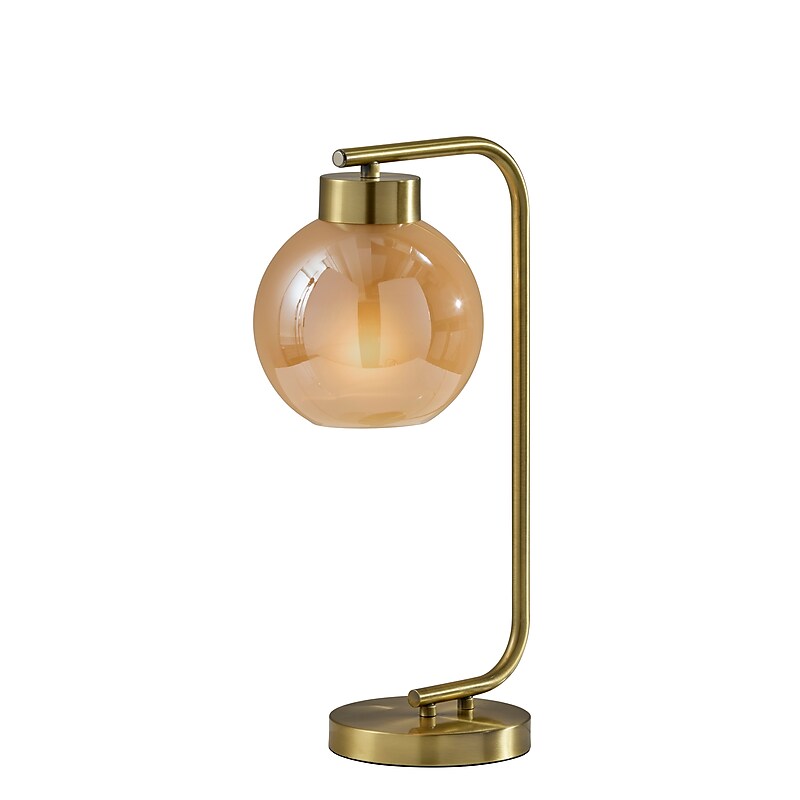 Adesso Atticus Incandescent Table Lamp, 20"H, Antique Brass (3897-21) image 1