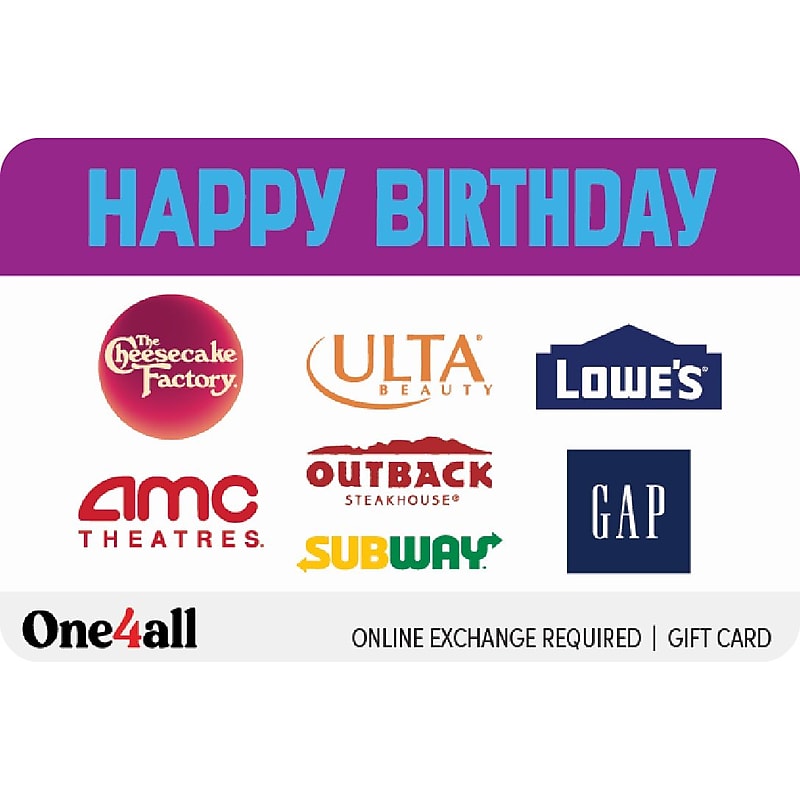 One4all Happy Birthday $200 Gift Card (1009005B20000) image 1