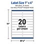 Avery Rectangle Laser Multipurpose Labels, 1" x 4", White, 500/Pack (19479399205)~#|#~5B6F4A72-E178-463A-8F25BCCB9D8B656C_sc7