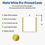 Avery Pre-Printed Gold Edge Dots Design Matte Blank Card, White, 120/Pack (S00-DK5)~#|#~5B7012F3-3ACA-4121-917FF49EB442F269_sc7