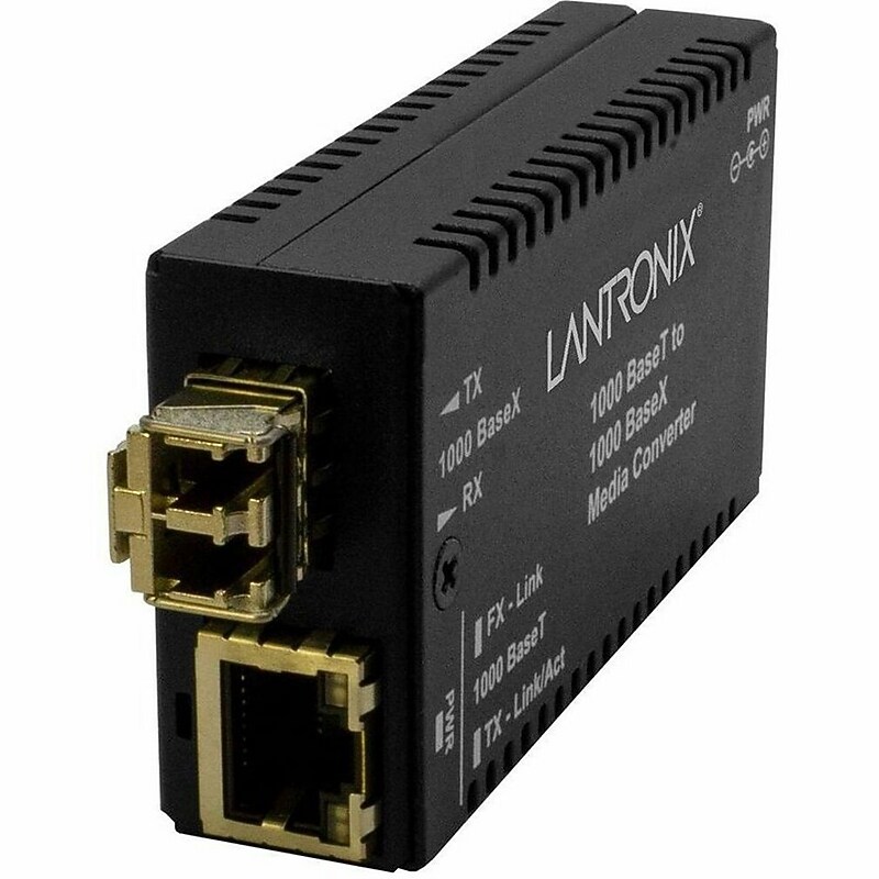 Transition Networks Mini Gigabit Ethernet Media Converter, 1000Base‑T to 1000Base‑SX (MGETSX01LCNA) image 1